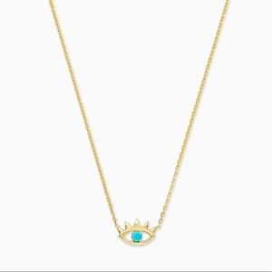 KENDRA SCOTT ADENA 14K YELLOW GOLD PENDANT NECKLACE IN TURQUOISE